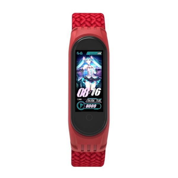 Фото - Ремешок для фитнес-браслета Armorstandart Braided Solo Loop forя Xiaomi Mi Band 7/6/5/4 Red size M (ARM58768)