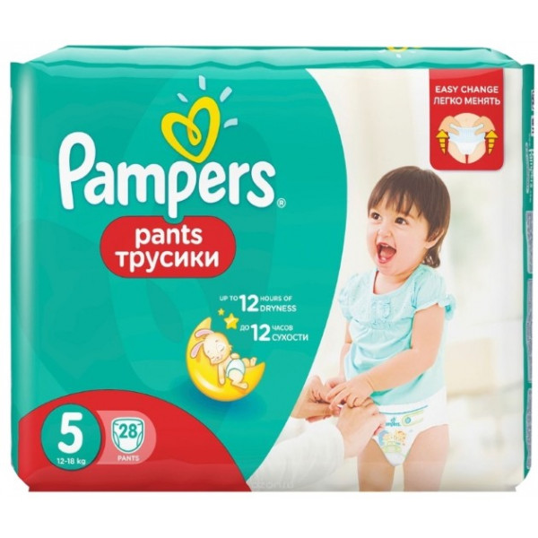 Фото - Одноразові підгузки-трусики Pampers Pants Junior Размер 5 (12-17 кг) 28 шт. (8006540069714)