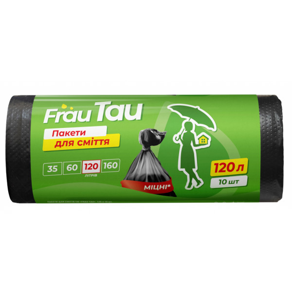 Фото - Пакет мусорный Frau Tau Black 120 л 10 шт. (4820195508206)