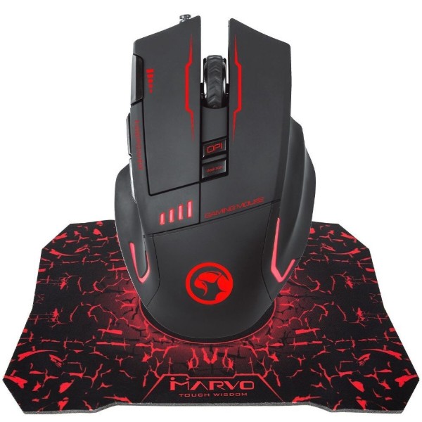 Фото - Мышь проводная игровая Marvo G909L+G1.MRV