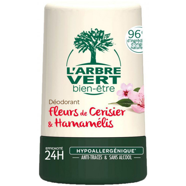 Фото - Дезодорант шариковый L'Arbre Vert с экстрактами цветов вишни и гамамелиса 50 мл (3450601032394)