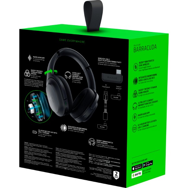 Фото - Гарнитура беспроводная игровая Razer Barracuda (RZ04-03790100-R3M1)