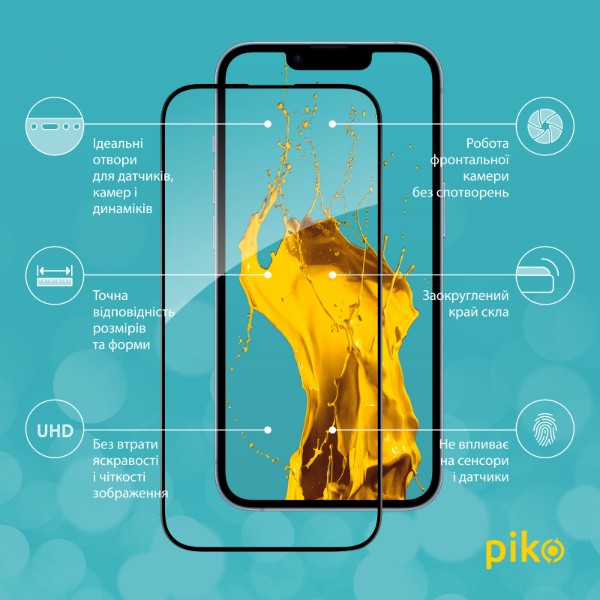 Фото - Захисне скло для смартфону Piko Full Glue for Apple iPhone 14 Plus (1283126541896)