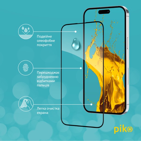 Фото - Захисне скло для смартфону Piko Full Glue for Apple iPhone 14 Pro (1283126541889)