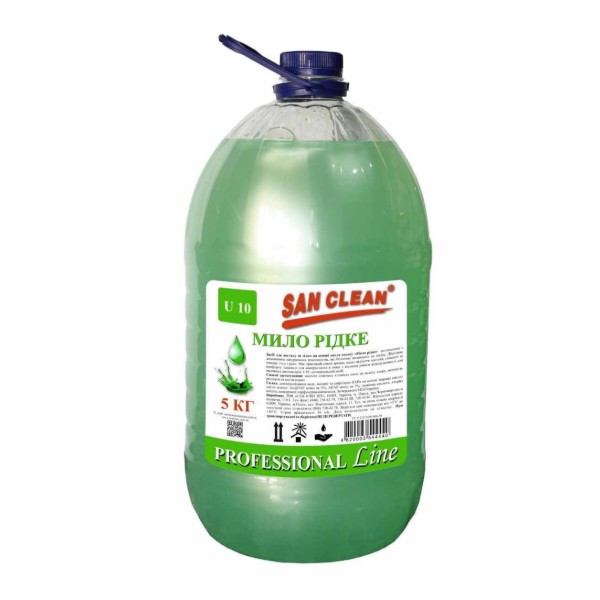Фото - Рідке мило для рук San Clean PROFESSIONAL Line 5000 мл (4820003544440)
