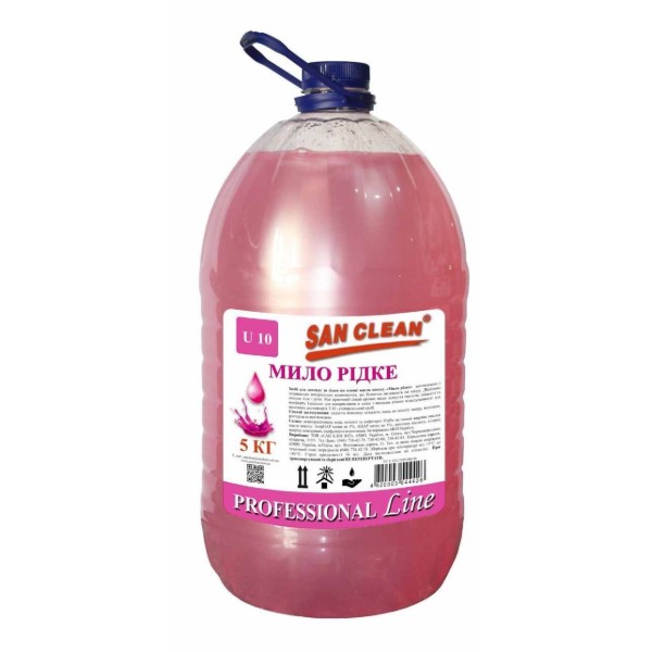 Фото - Рідке мило для рук San Clean PROFESSIONAL Line 5000 мл (4820003544426)