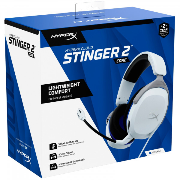 Фото - Гарнітура дротова ігрова HyperX Cloud Stinger 2 for PS5/PS4 White (6H9B5AA)