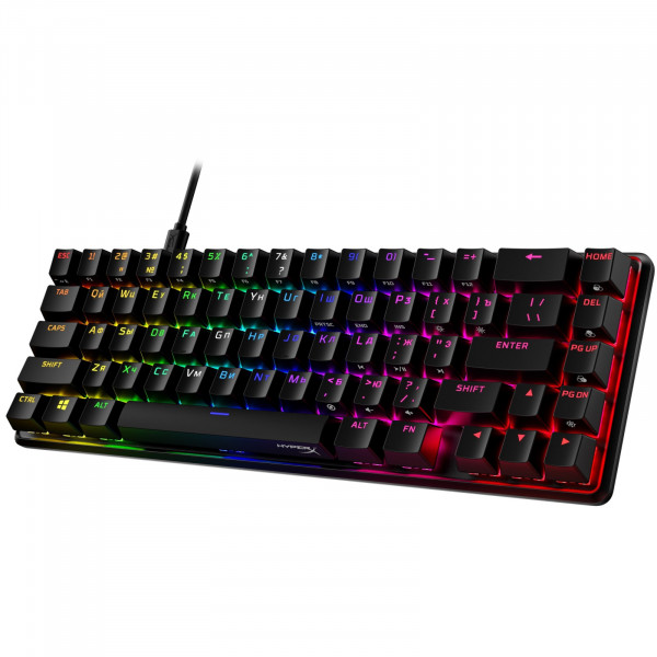 Фото - Клавиатура проводная игровая HyperX Alloy Origins 65 HX Red USB Black (4P5D6AX)