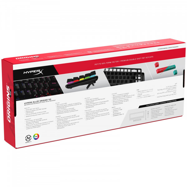 Фото - Клавиатура проводная игровая HyperX Alloy Origins 65 HX Red USB Black (4P5D6AX)