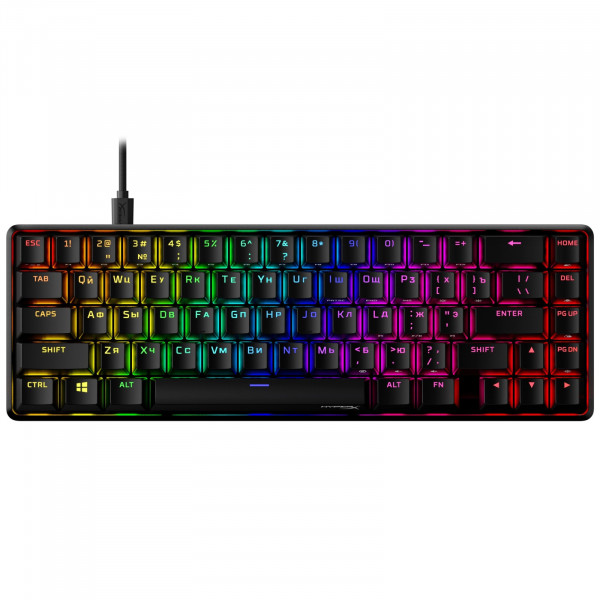 Фото - Клавиатура проводная игровая HyperX Alloy Origins 65 HX Red USB Black (4P5D6AX)