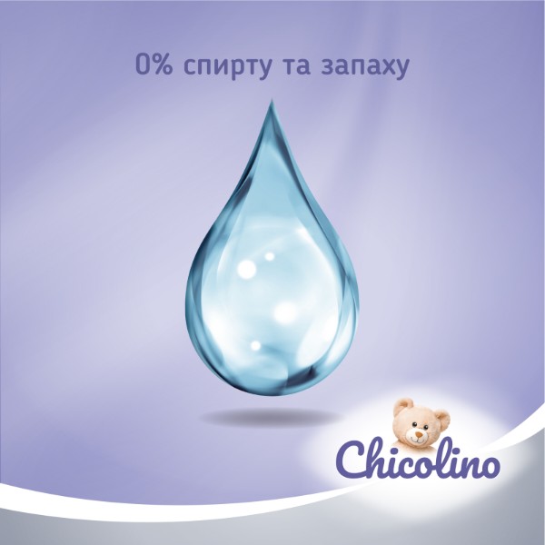 Фото - Вологий туалетний папір дитячий Chicolino 40 шт. (4823098413936)