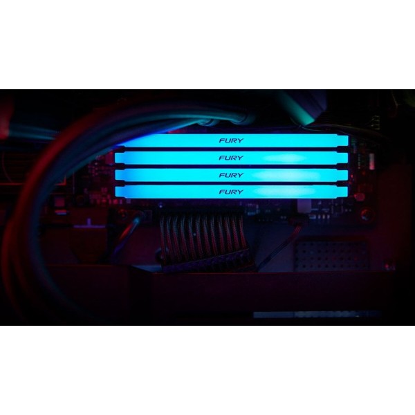 Фото - Пам'ять DDR Kingston DDR4 16GBx2/3200 FURY Beast RGB (KF432C16BB12AK2/32)