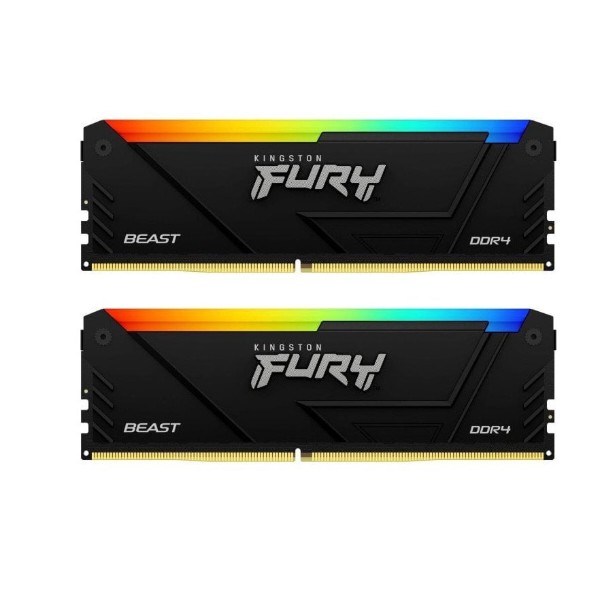 Фото - Пам'ять DDR Kingston DDR4 16GBx2/3200 FURY Beast RGB (KF432C16BB12AK2/32) Фото - Пам'ять DDR Kingston DDR4 16GBx2/3200 FURY Beast RGB (KF432C16BB12AK2/32)