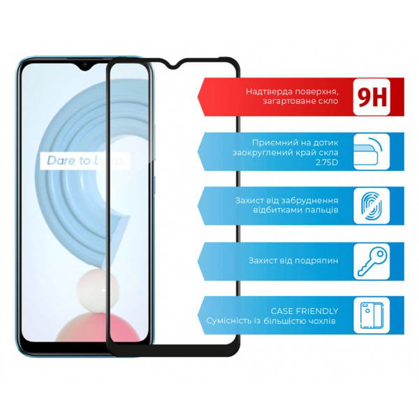 Фото - Захисне скло для смартфону ACCLAB Full Glue for Realme C21Y Black (1283126518393)