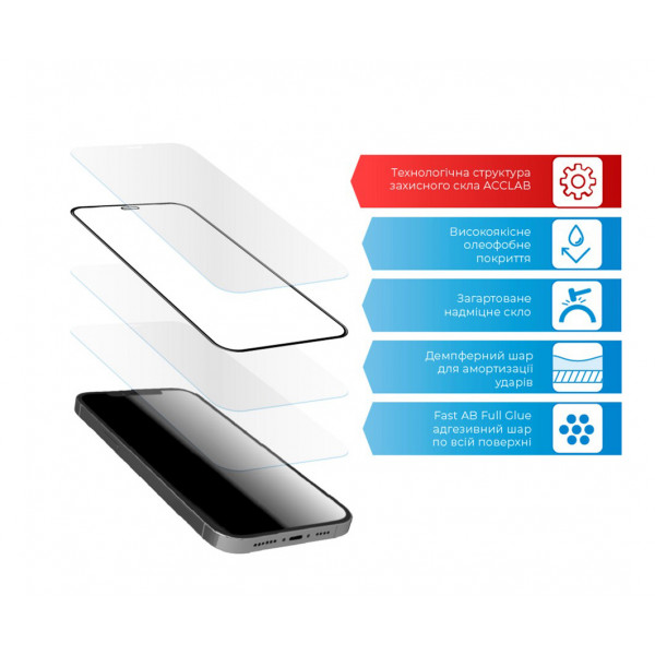 Фото - Захисне скло для смартфону ACCLAB Full Glue for Realme C21Y Black (1283126518393)