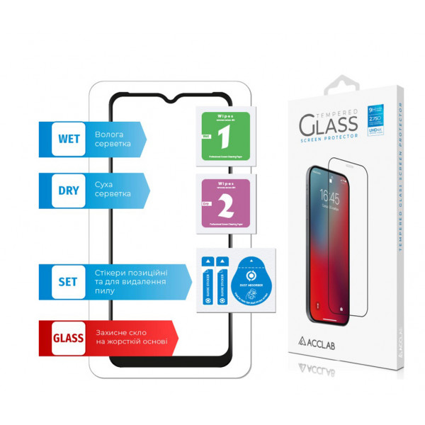 Фото - Захисне скло для смартфону ACCLAB Full Glue for Realme C21Y Black (1283126518393)