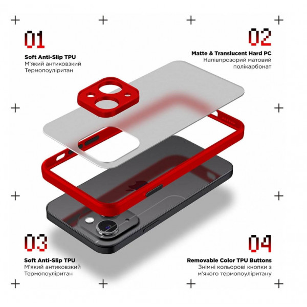 Фото - Чохол для смартфону Armorstandart Frosted Matte for Xiaomi Redmi Note 13 5G Red (ARM71884)