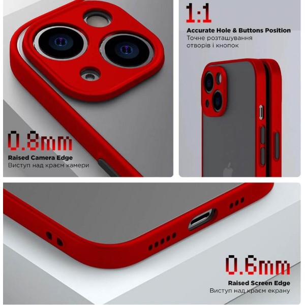 Фото - Чохол для смартфону Armorstandart Frosted Matte for Xiaomi Redmi Note 13 Pro+ 5G Red (ARM71841)
