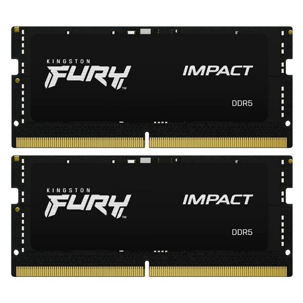 Фото - Пам'ять DDR Kingston Fury Impact SO-DIMM DDR5 6400MHz 32GB Kit 2x16GB (KF564S38IBK2-32)