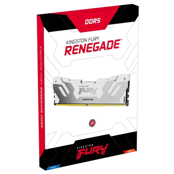 Фото - Память DDR Kingston Renegade White/Silver DDR5 6400MHz 16GB (KF564C32RW-16)