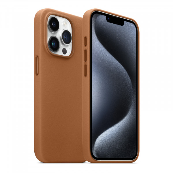 Фото - Чохол для смартфону Armorstandart FAKE Leather Case for Apple iPhone 15 Pro Max Light Coffee (ARM76306)