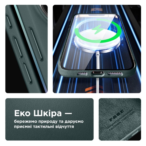 Фото - Чехол для смартфона Armorstandart FAKE Leather Case for Apple iPhone 15 Pro Sequoia Green (ARM76303)