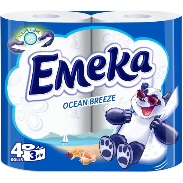 Фото - Туалетная бумага Emeka OCEAN BREEZE 4 шт. (3800024026515)