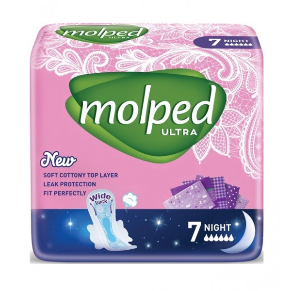 Фото - Прокладки гігієнічні Molped Ultra night 7 шт. (8690536837625)