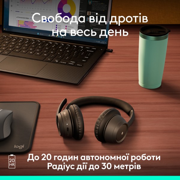 Фото - Гарнітура бездротова Logitech Zone 305 for Business Wireless/Bluetooth Teams Black (981-001451)