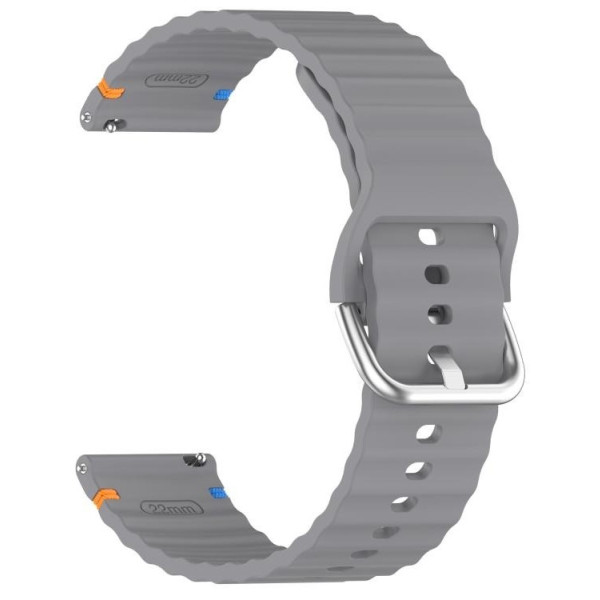 Фото - Ремінець для смарт-годинника BeCover Ribbed Tape (22mm) for Xiaomi Watch 2 / 2 Pro / S4 / S3 / S1 Pro / S1 / S1 Active Gray (714296)