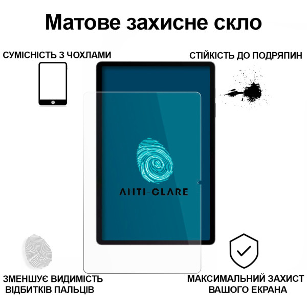 Фото - Захисне скло для планшета BeCover Matte Anti-Glare for Samsung Tab S7 FE T730/T735 / S8 Plus X800/X806 / S9 FE Plus X610/X616B (713441)