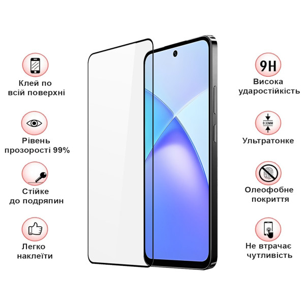 Фото - Захисне скло для смартфону BeCover for Infinix Smart 10 (X6725) Black (714757)