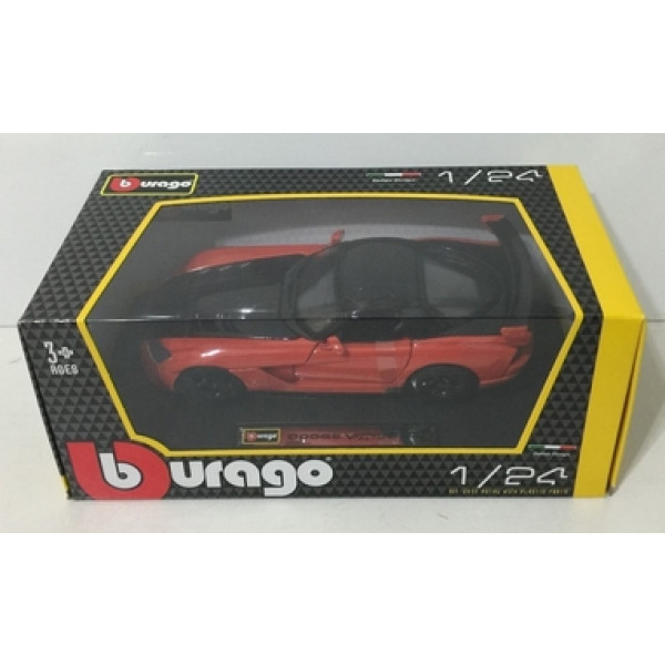 Фото - Колекційна машинка 1:24 Bburago Dodge Viper SRT10 ACR (асорті помар-чорн металік, черв-чорн металік, 1:24) (18-22114)