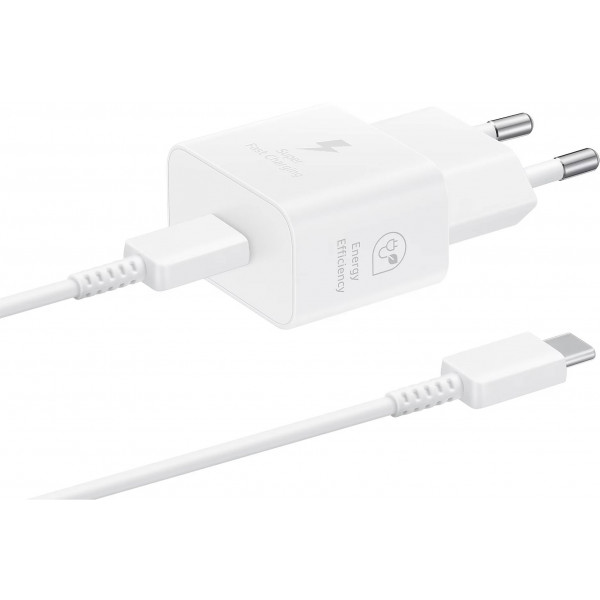 Фото - Уцінка - Мережевий зарядний пристрій Samsung 25W Power Adapter (with C to C Cable) White (EP-T2510XWEGEU)