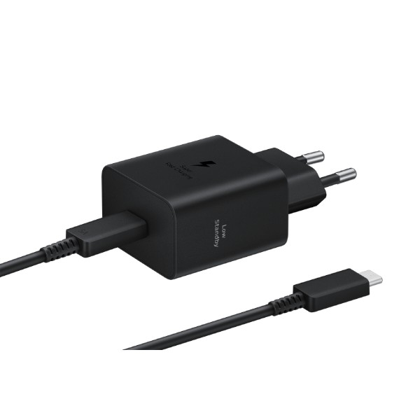 Фото - Сетевое зарядное устройство Samsung 45W Compact Power Adapter C to C Cable Black (EP-T4511XBEGEU)