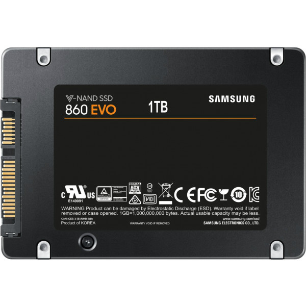 Фото - SSD-накопитель внутренний Samsung 860 EVO 1TB 2.5'' SATA III V-NAND TLC (MZ-76E1T0BW)