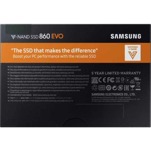 Фото - SSD-накопитель внутренний Samsung 860 EVO 1TB 2.5'' SATA III V-NAND TLC (MZ-76E1T0BW)