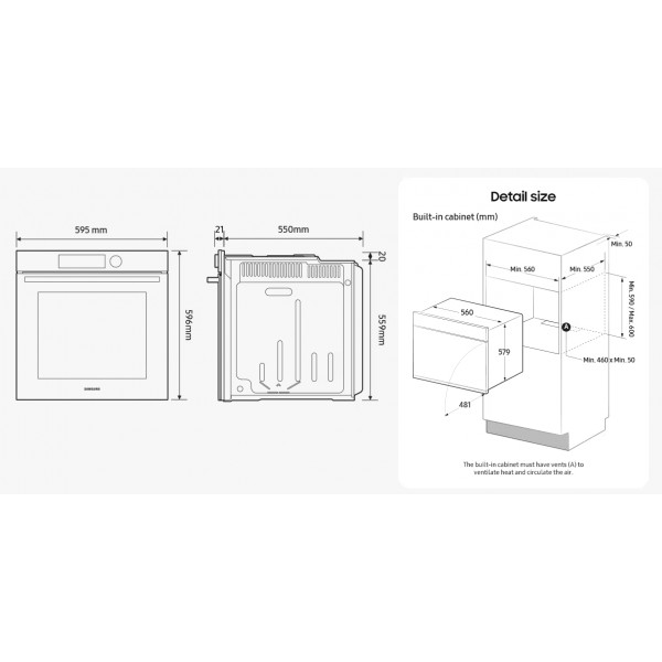Фото - Духовой шкаф Samsung NV7B4445UAS/WT