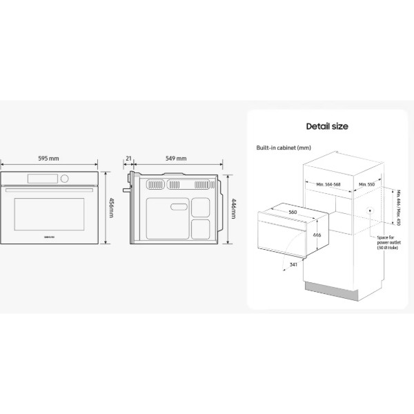 Фото - Духова шафа-НВЧ Samsung NQ5B4353FBK/WT