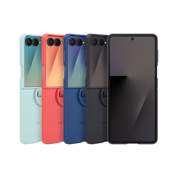Фото - Чохол для смартфону Samsung Ring Case Silicone Flip 7 Black (EF-PF766TBEGUA)
