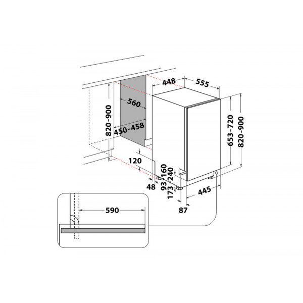 Фото - Посудомоечная машина встраиваемая Whirlpool WSIC 3M27C