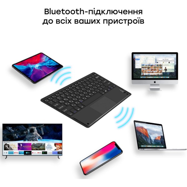 Фото - Клавіатура бездротова для Smart TV AIRON Easy Tap с тачпадом (4822352781088)