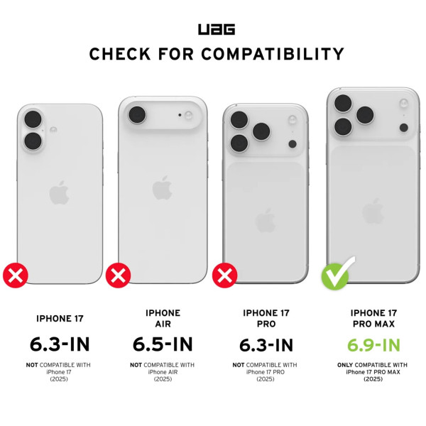 Фото - Чохол для смартфону UAG for iPhone 17 Pro Max, Monarch Pro MagSafe, Kevlar Element Green (11451411397B)