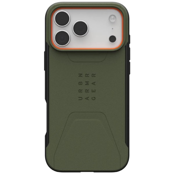 Фото - Чохол для смартфону UAG for iPhone 17 Pro Max, Civilian MagSafe, Olive/Orange (114546117297)