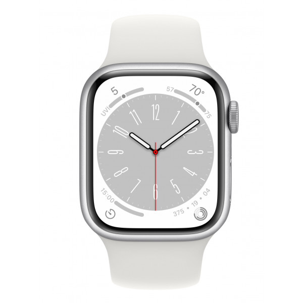Фото - Смарт-часы Apple Watch Series 8 GPS 45mm Silver Aluminium Case with White Sport Band