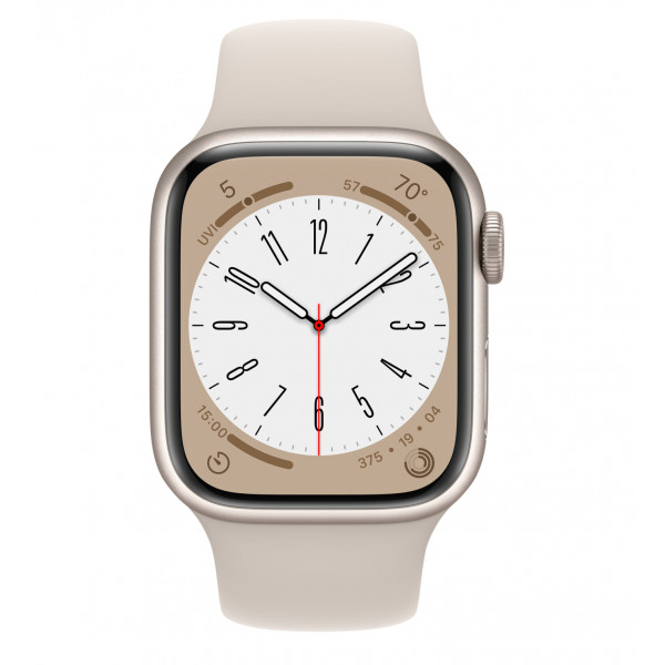 Фото - Смарт-годинник Apple Watch Series 8 GPS 41mm Starlight Aluminium Case with Starlight Sport Band