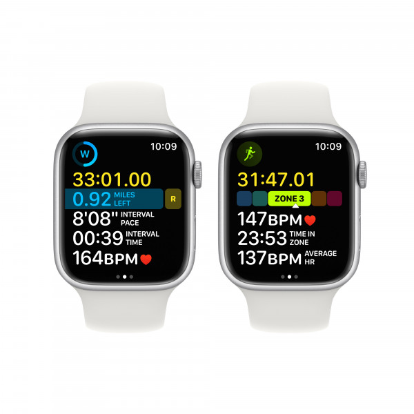 Фото - Смарт-часы Apple Watch Series 8 GPS 45mm Silver Aluminium Case with White Sport Band