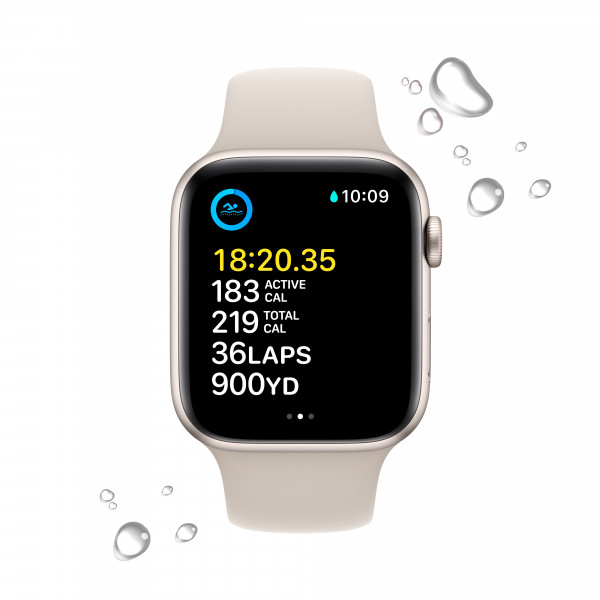 Фото - Смарт-часы Apple Watch SE GPS 44mm Starlight Aluminium Case with Starlight Sport Band