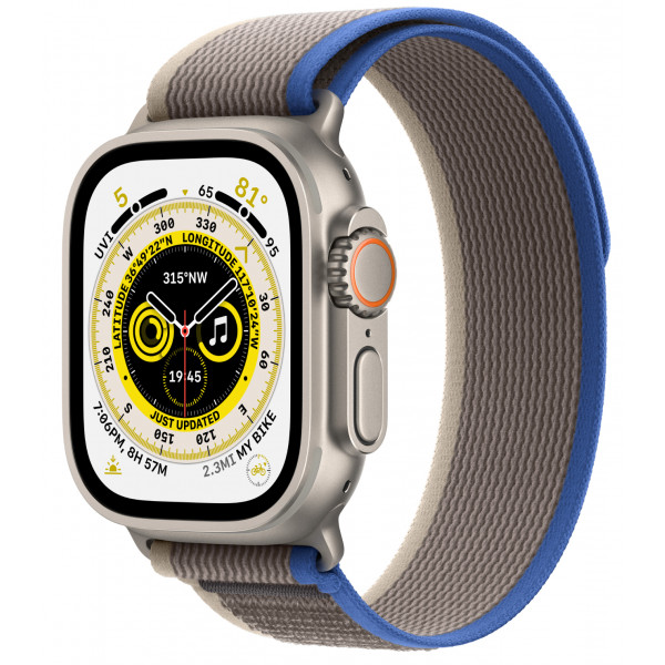 Фото - Смарт-годинник Apple Watch Ultra GPS 49mm Titanium Case with Blue/Gray Trail Loop - M/L