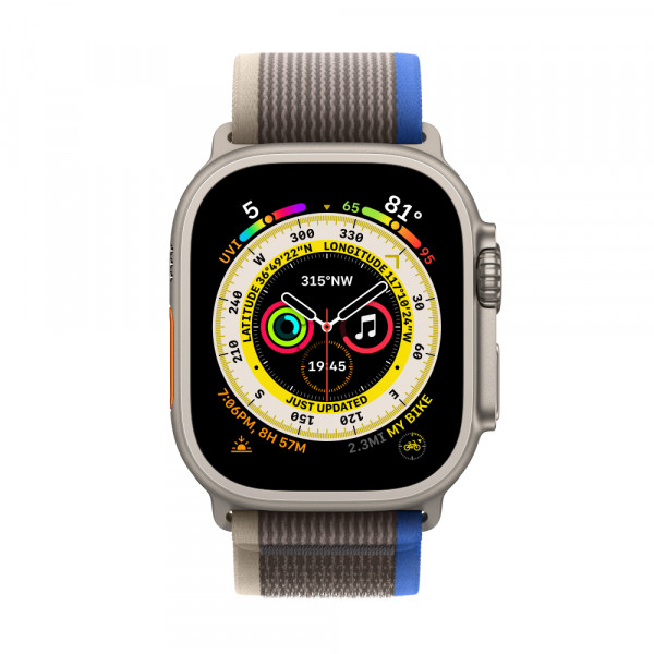 Фото - Смарт-годинник Apple Watch Ultra GPS 49mm Titanium Case with Blue/Gray Trail Loop - M/L